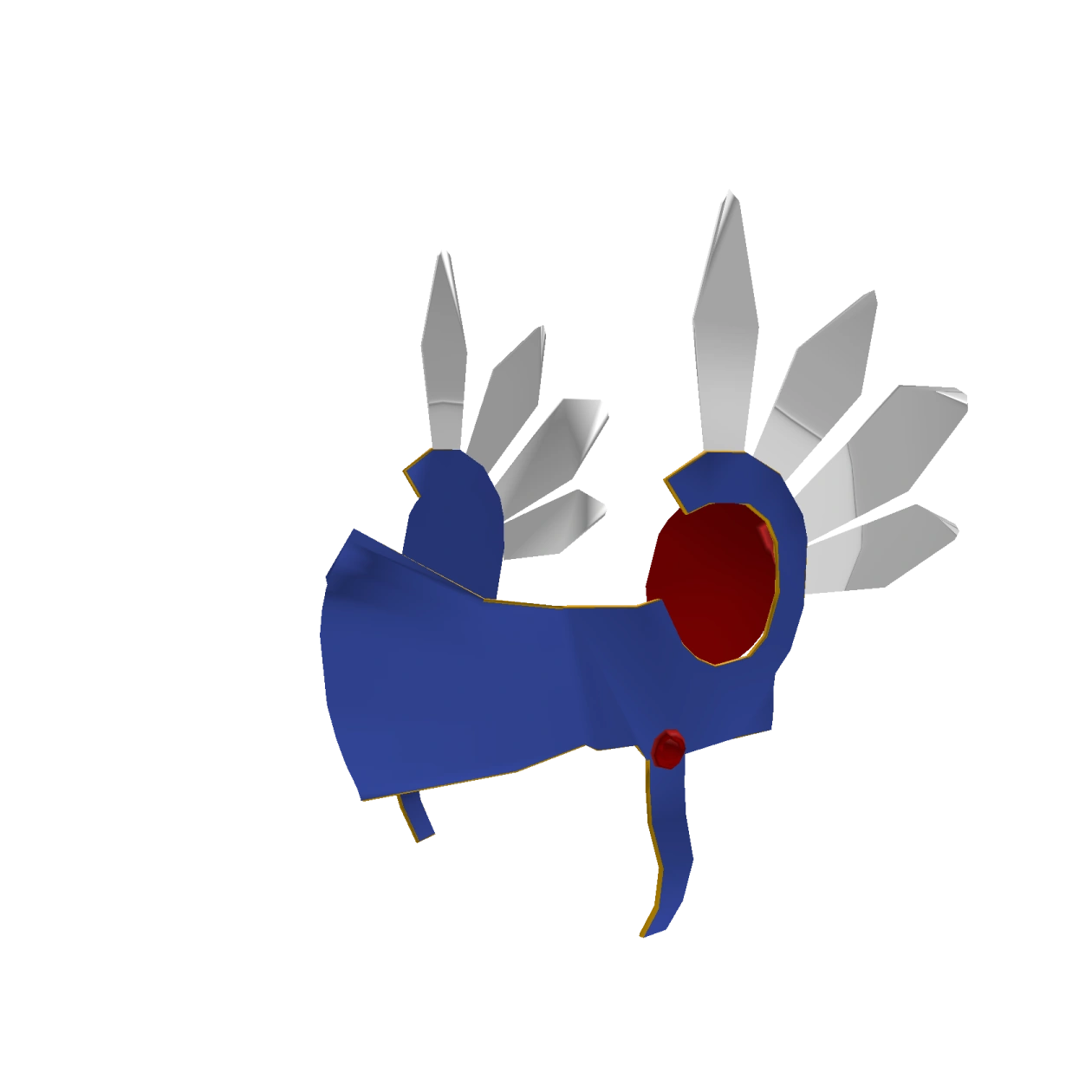 Valkyrie Helm, a blue Roblox limited helmet with white wings